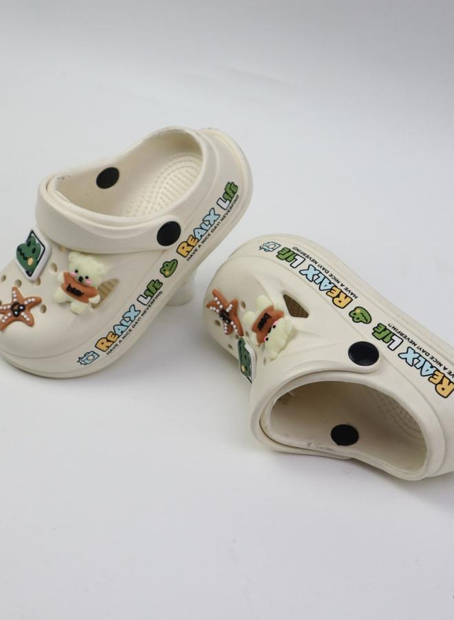 Take Two Girls White Clogs with Charms - Image 3