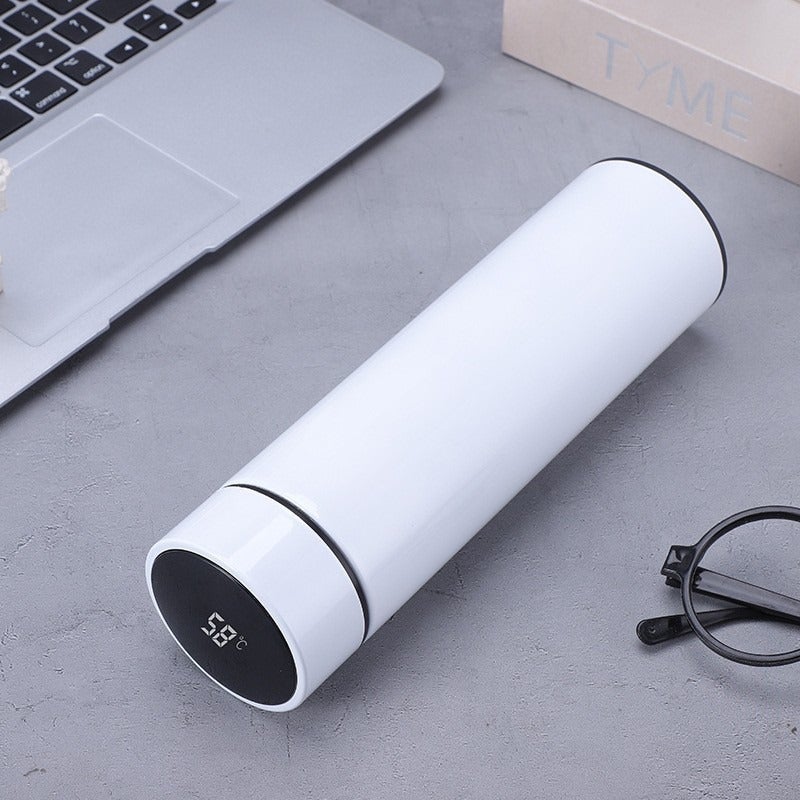 Ou Rui Smart Temperature Display Insulated Mug 304 Stainless Steel Portable Thermos Cup with Tea Infuser, Custom Logo, 500ml - Image 1