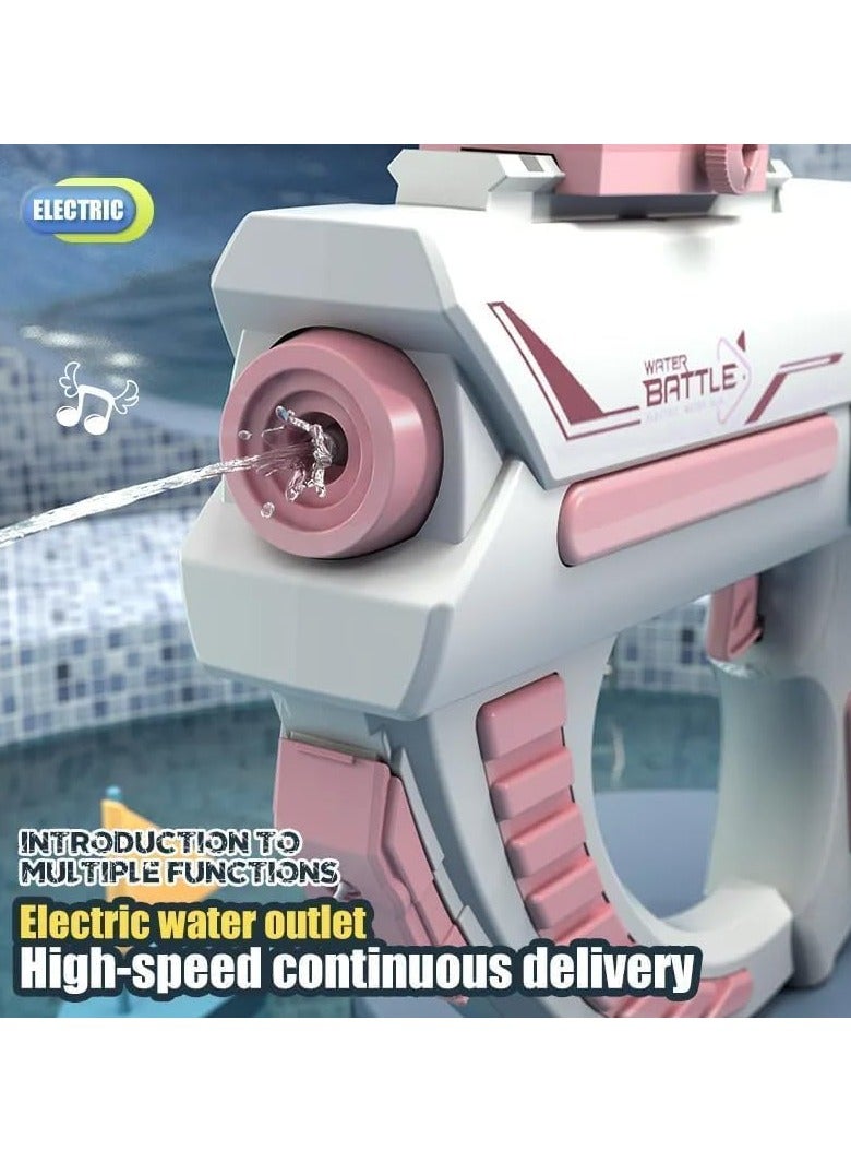 DubaiGallery Electric Squirt Automatic Water Gun, Summer Outdoor Blaster Guns Shooter Toy Gun, Auto Water Gun Shooting Games for Swimming Pool Beach Party Adults Kids Pink - Image 2