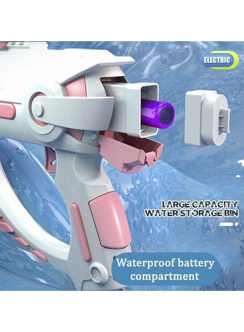 DubaiGallery Electric Squirt Automatic Water Gun, Summer Outdoor Blaster Guns Shooter Toy Gun, Auto Water Gun Shooting Games for Swimming Pool Beach Party Adults Kids Pink - Image 4