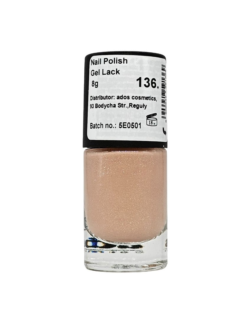 ados Nail Polish Gel Lack 8 g - No. 136 - Image 2