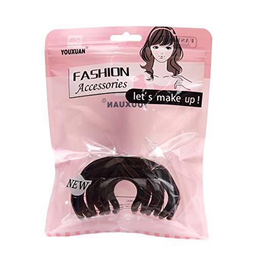 Youxuan 4 Inch Hair Claw for Women, Pretty Clip, Grip for Thick Hair, Black - Image 2