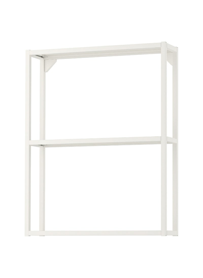 إطار حائط مع رفوف، أبيض، 60X15X75 سم