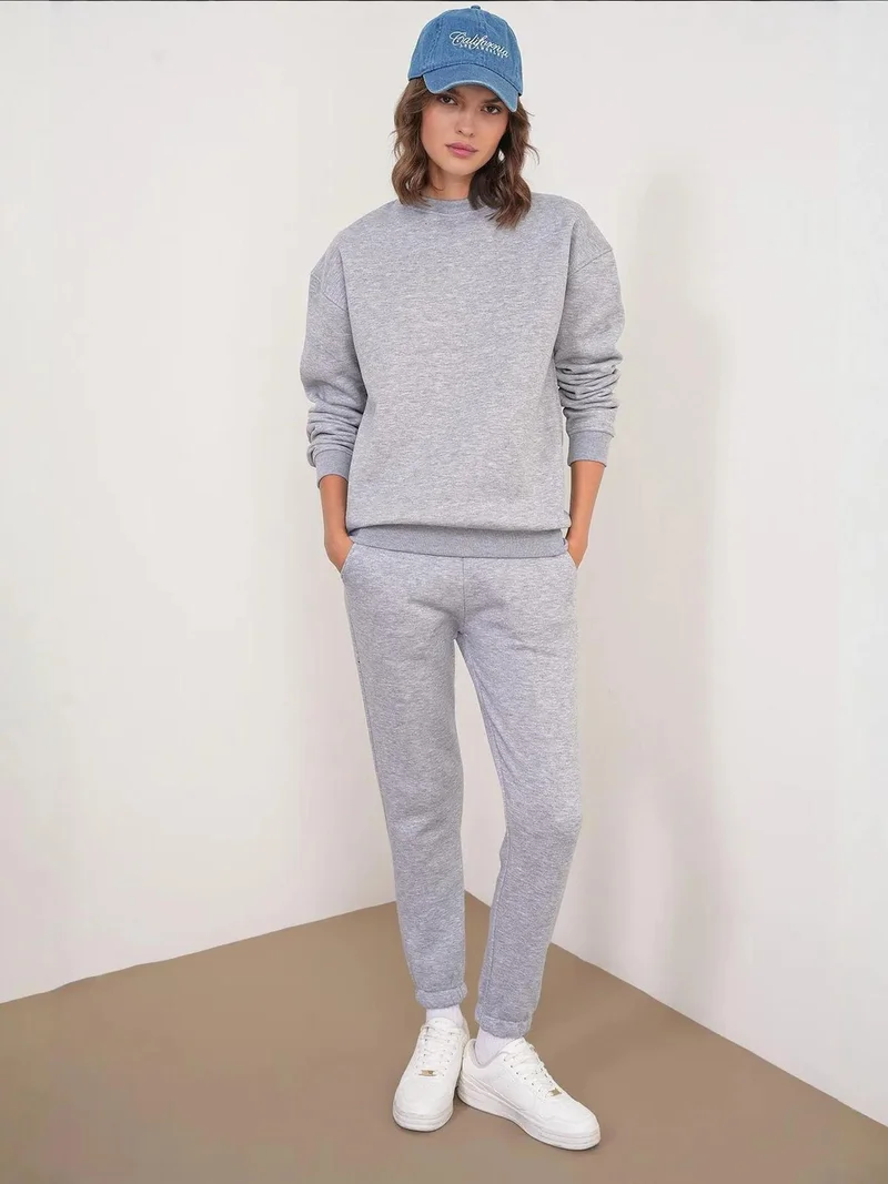 Mixray Basic Sweatshirt & Jogger Two-Piece Set