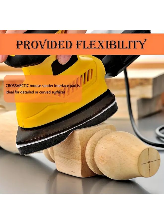 عبوتان من وسائد التنجيد الإسفنجية المثلثة ذاتية اللصق، 5 فتحات، حديدية، هوائية، طحن، واقية، ناعمة، مجموعة - Image 5