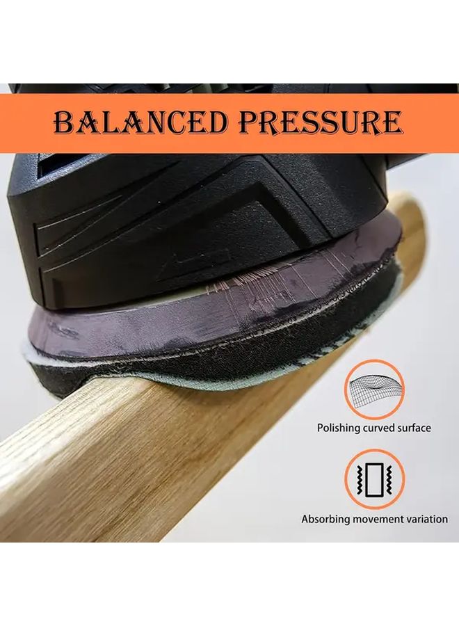 عبوتان من وسائد التنجيد الإسفنجية المثلثة ذاتية اللصق، 5 فتحات، حديدية، هوائية، طحن، واقية، ناعمة، مجموعة - Image 4