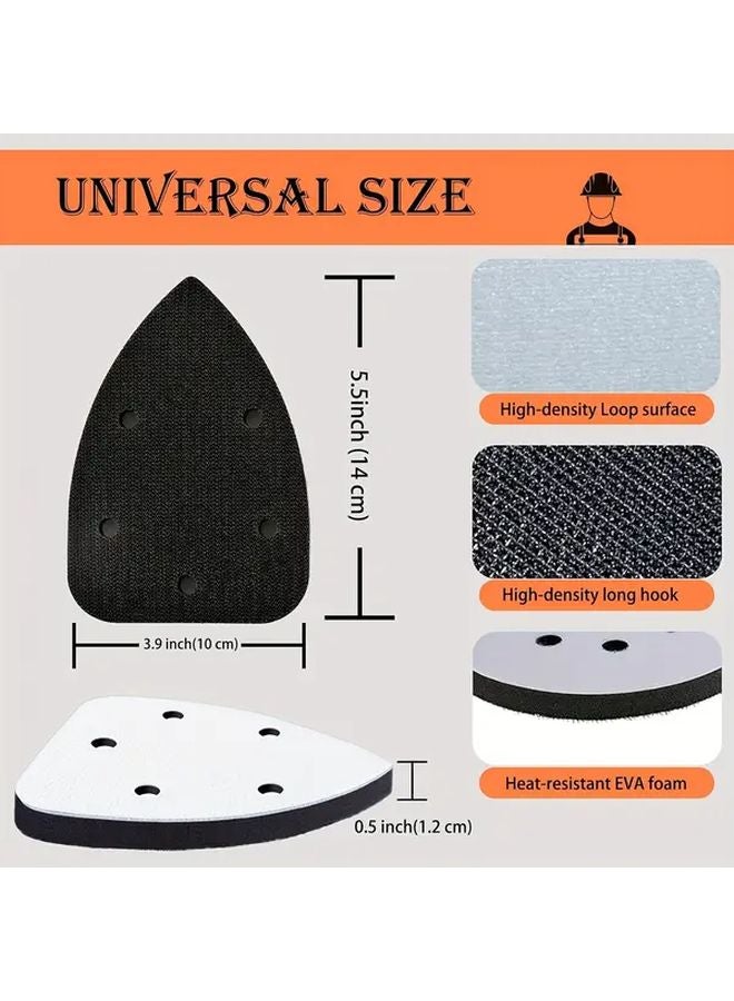 عبوتان من وسائد التنجيد الإسفنجية المثلثة ذاتية اللصق، 5 فتحات، حديدية، هوائية، طحن، واقية، ناعمة، مجموعة - Image 3