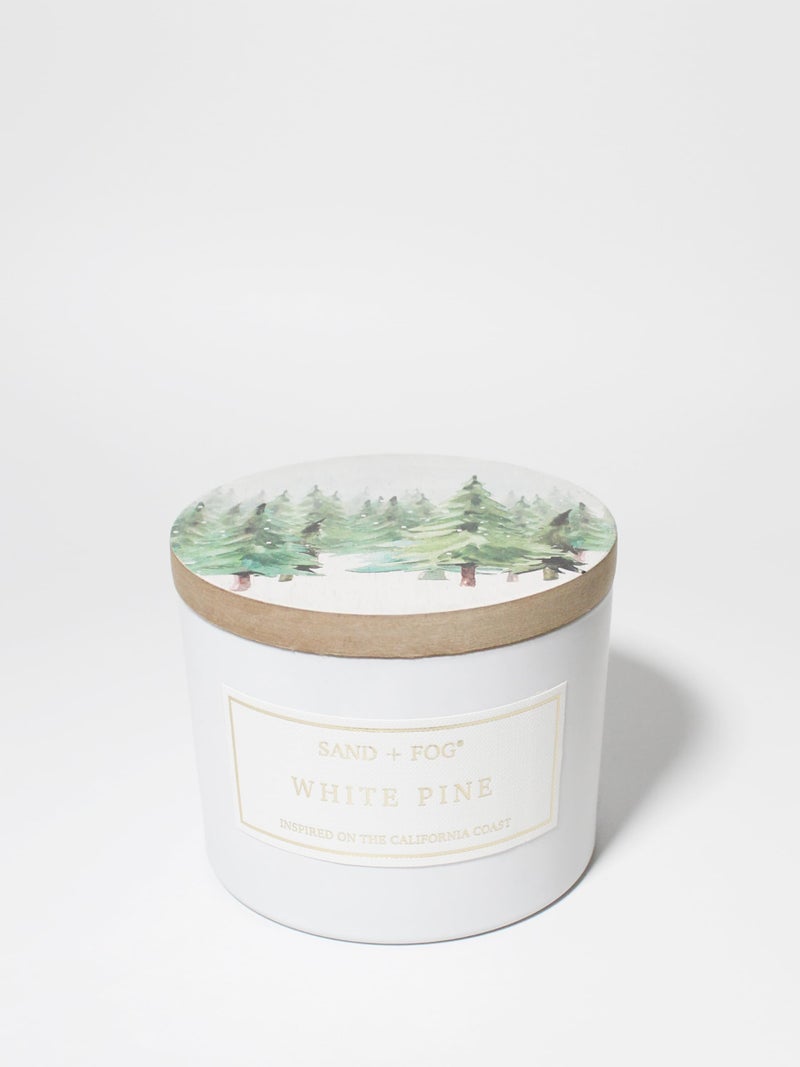 Sand  Fog Scented Candle  White Pine  Additional Scents and Sizes  100 Cotton LeadFree Wick  Luxury Air Freshening Jar Candles  Perfect Home Decor  12oz