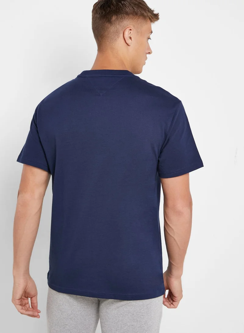 TOMMY JEANS USA Flag Crew Neck T-Shirt