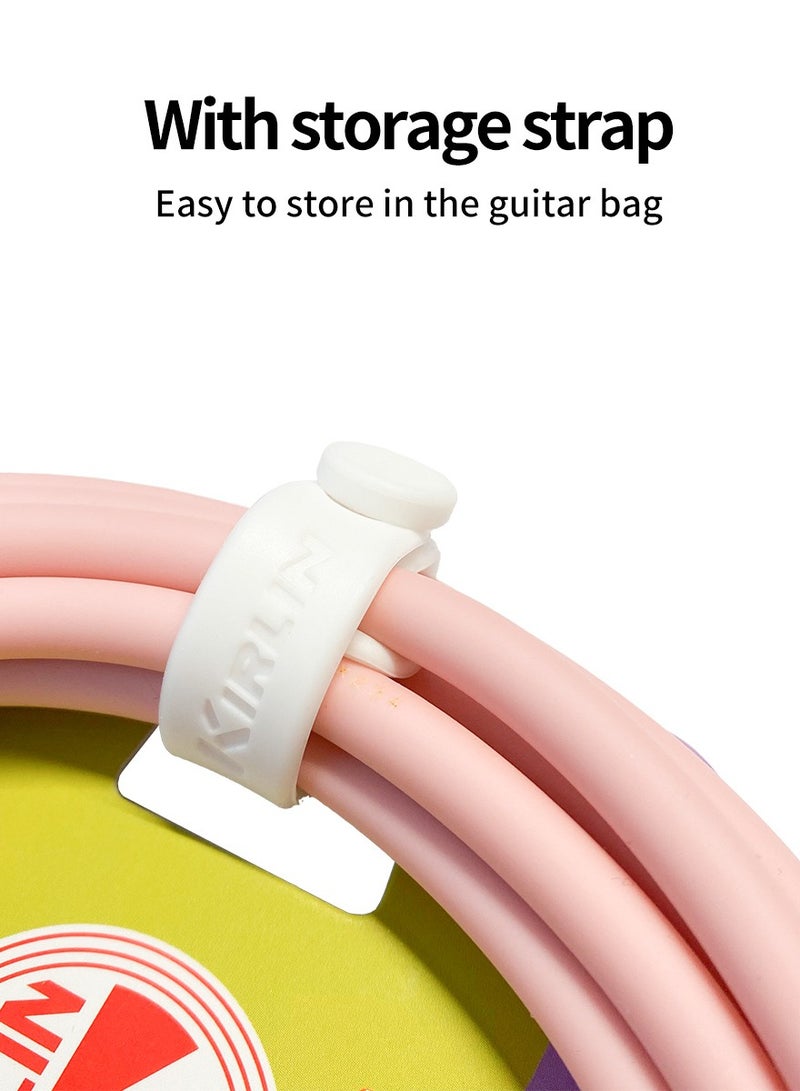 Generic 3M Guitar Cable – Dual Straight Plugs, Model IC-241, Macaron Colors, For Guitar & Bass  - Image 4