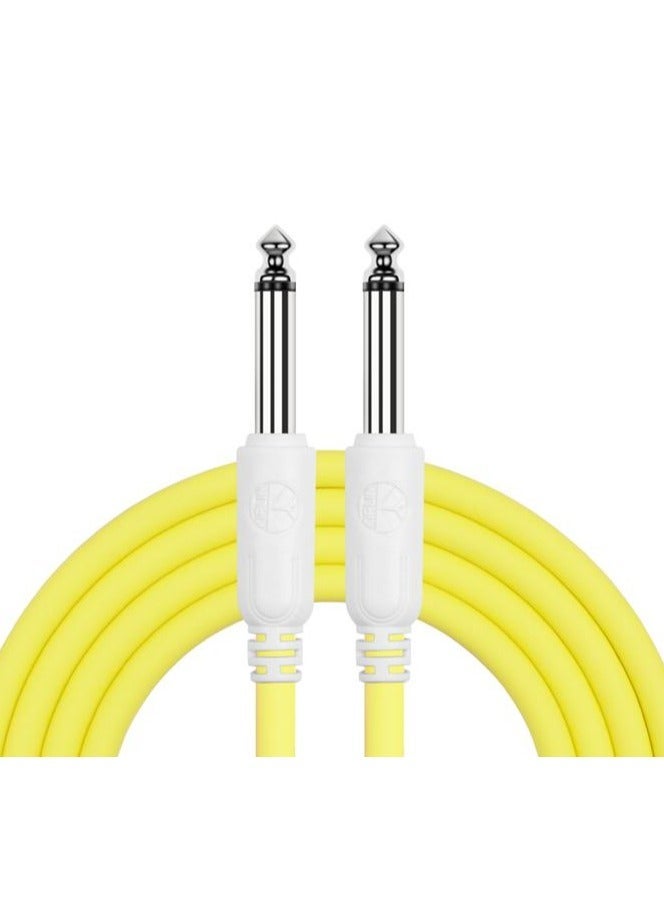 كابل آلات موسيقية بطول 3 متر للجيتار والباس، قابس مستقيم مزدوج، تقليل الضوضاء، كابل صوتي متين ومرن، بألوان ماكارون - Image 2