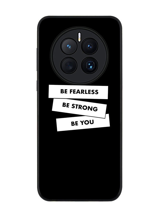 Stylizedd Rugged Black edge case for Huawei Mate 50 Slim fit Soft Case Flexible Rubber Edges Anti Drop TPU Gel Thin Cover - Fearless Strong You - Image 1