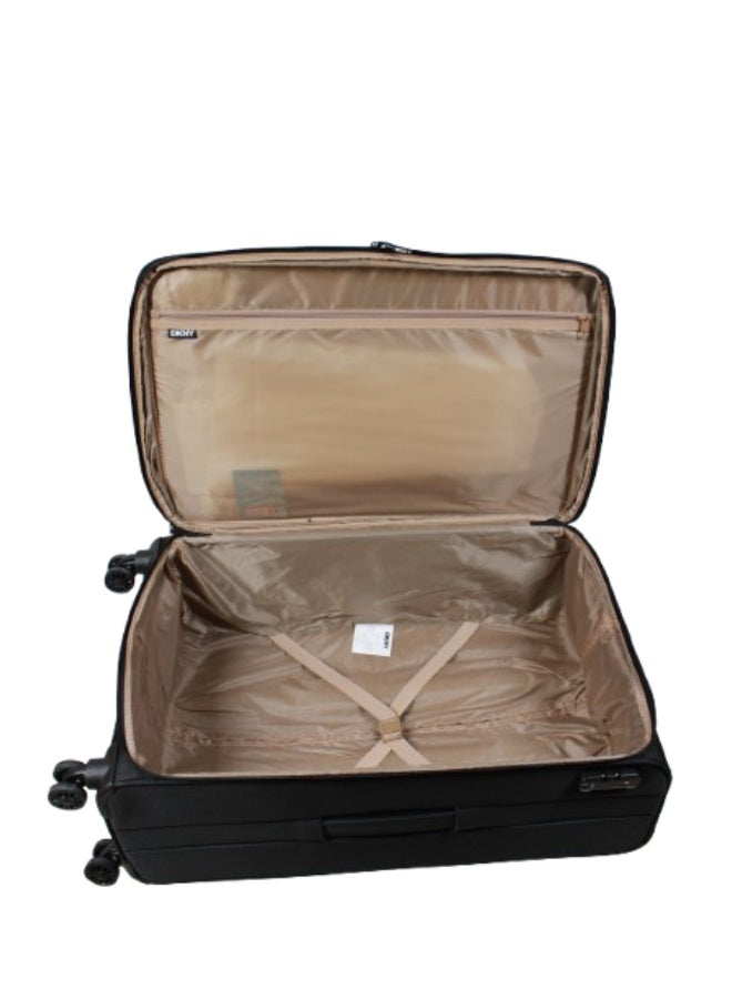 DKNY Established Softside Luggage on Wheels for Unisex | Ultra Lightweight ABS on with Spinner Wheels 4 Color Black - Image 4