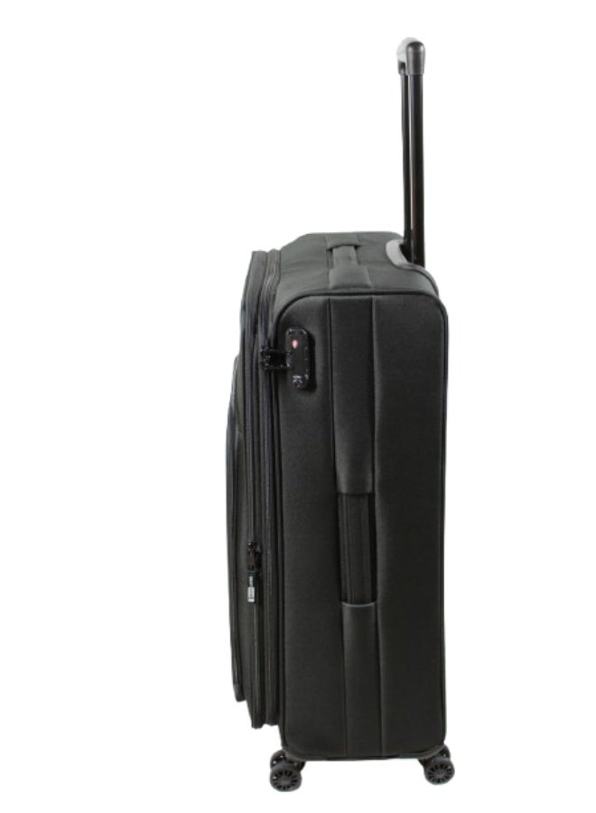 DKNY Established Softside Luggage on Wheels for Unisex | Ultra Lightweight ABS on with Spinner Wheels 4 Color Black - Image 2