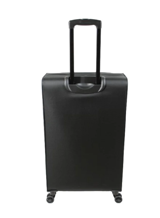 DKNY Black DKNY Established Softside Luggage on Wheels for Unisex | Ultra Lightweight ABS on with Spinner Wheels 4 Color Black for Women | Best Price UAE