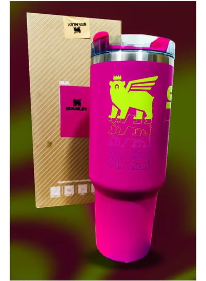 Stanley 40oz Tumbler – Limited Edition Stainless Steel Travel Mug with Straw | BPA-Free, Eco-Friendly, Rustproof & Dishwasher Safe | FlowState Leak-Resistant Lid | Double-Wall Vacuum Insulated Keeps Drinks Hot for 16hrs & Cold for 24hrs | Slim Base Fits Car Cup Holders | Ergonomic Handle for Easy Carry | Reusable Coffee Cup for Office, Gym, Outdoor & Daily Commute - Image 4