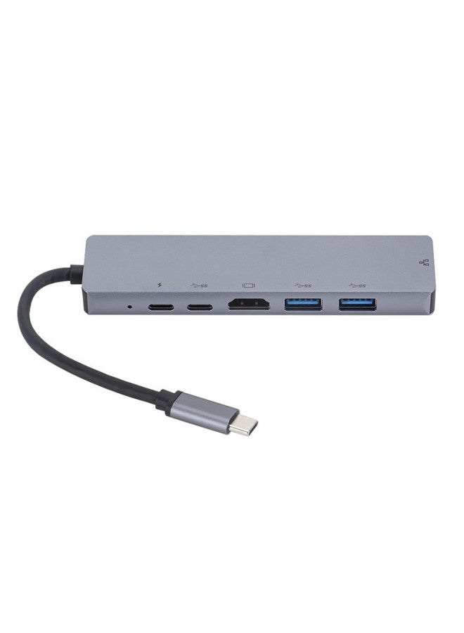 Type USB3.1-c 8-in -1 HUB Expansion Dock USB Hub Hdmi Converter PD Charging Network Card 3.0-color:100M - Image 1
