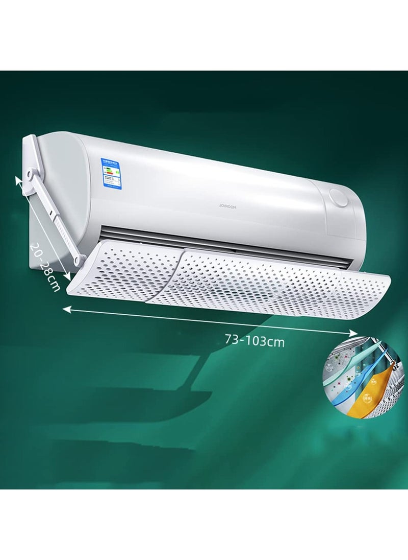 Jubilin - Air Conditioner Deflector, Split AC Deflector, Adjustable Foldable Air Conditioner Deflector Confinement Air Deflector, Wall Mount Air Conditioner Windshield for Home - Image 1