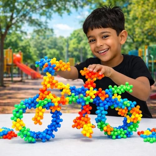 MOPANIRAJ Star Shaped Building Blocks -100 Pcs starlink STEM Educational Toy Develop Fine Motor Skills Creativity Spatial & Math Skills Construction Learning for Kids Ages 3-8 Birthday Gift - Image 1