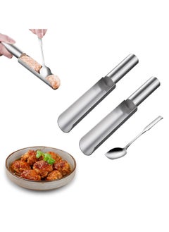2 Piece Meatball Makers Stainless Steel Meatball Makers With Scoop Diy Meatball Making For Kitchen Home Cooking Tool For Making Shrimp Balls Fish Balls Beef Balls Chicken Balls