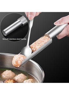 SYOSI 2 Piece Meatball Makers Stainless Steel Meatball Makers With Scoop Diy Meatball Making For Kitchen Home Cooking Tool For Making Shrimp Balls Fish Balls Beef Balls Chicken Balls  - Image 3