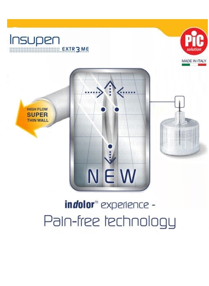 بيك سولوشن إبر أنسولين أصلية أنسوبين أوريجينال 32 جرام 6 ملم من بيك سوليوشن، 100 قطعة - Image 5