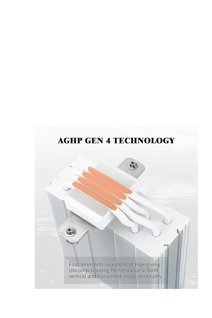 Thermalright Thermalright Assassin Spirit 120 EVO White ARGB CPU Cooler, 4 Heat Pipes,TL-S12W-S PWM Quiet ARGB Fan CPU Air Cooler, Computer White Heatsink Cooling, Support AMD AM4 /AM5&Intel 1700/1150/1151/1200 - Image 4