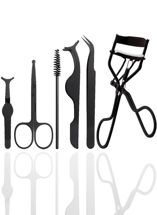 مجموعة أدوات تجعيد الرموش النسائية (6 قطع)، مجموعة أدوات تجعيد الرموش، مجموعة رفع الرموش مناسبة لفنانات المكياج المحترفات وعاشقات الجمال - Image 1
