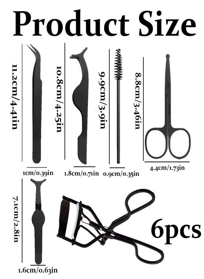 مجموعة أدوات تجعيد الرموش النسائية (6 قطع)، مجموعة أدوات تجعيد الرموش، مجموعة رفع الرموش مناسبة لفنانات المكياج المحترفات وعاشقات الجمال - Image 2