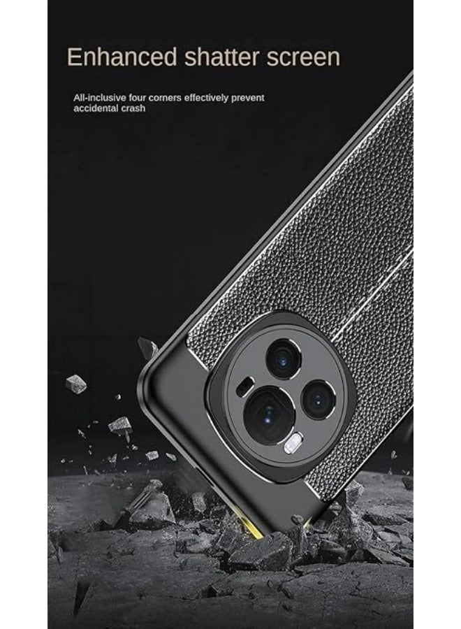 general Compatible with Honor Magic 6 Pro 5G Case Leather Design Cover Anti-Scratch Shock Absorption Case for Honor Magic 6 Pro 2024 - Image 5