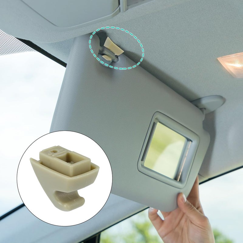 General purpose premium build 1AR26BD1AA 2 Pcs Fits for Jeep Liberty for Dodge Nitro Sun Visor Clip Replacement Retainer Direct Gray Compact trendy practical build - Image 2