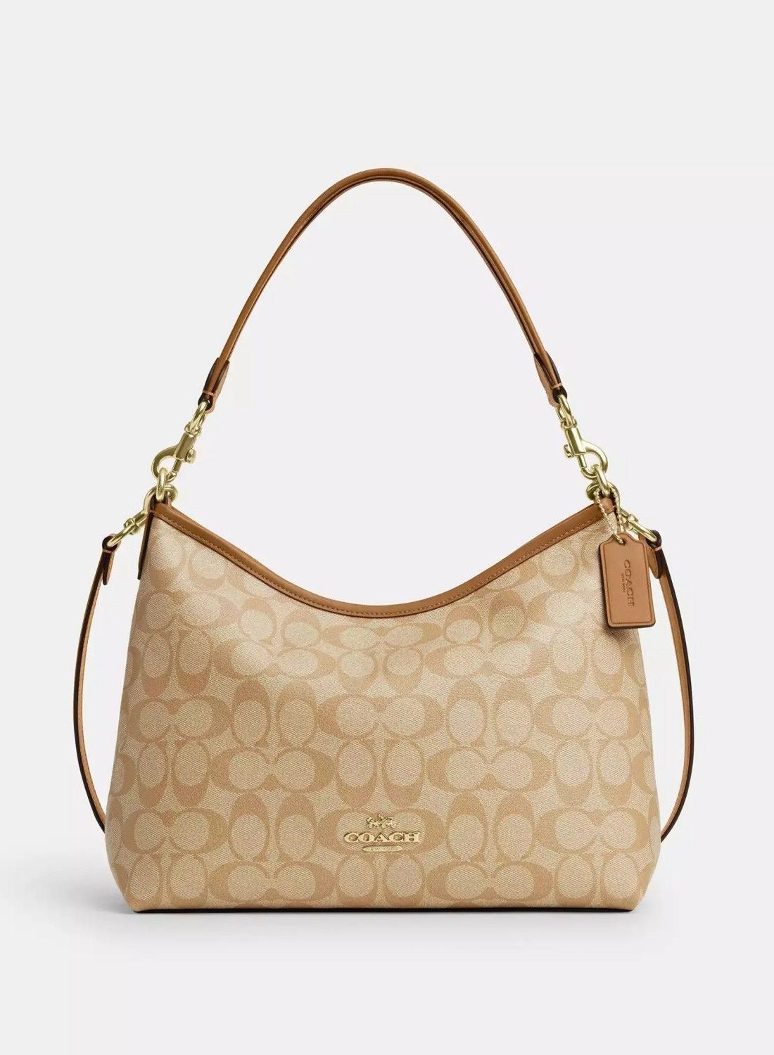 حقيبة يد امرأة كوتش Laurel 31 بحجم كبير، شعار معدن...