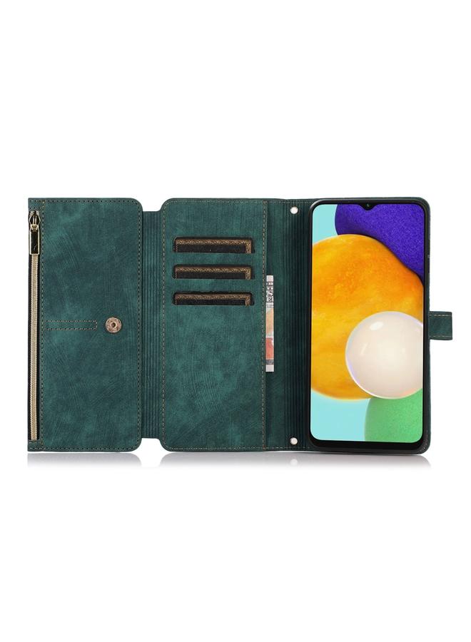 اس-توب جراب لهاتف Samsung Galaxy A13 4G / 5G / A04 / A04s Dream 9-Card Wallet Bag Zipper Leather Phone Case - Image 4