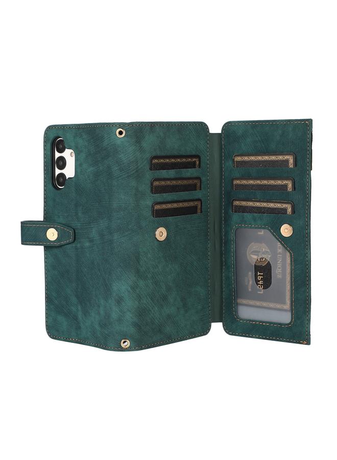 اس-توب جراب لهاتف Samsung Galaxy A13 4G / 5G / A04 / A04s Dream 9-Card Wallet Bag Zipper Leather Phone Case - Image 5