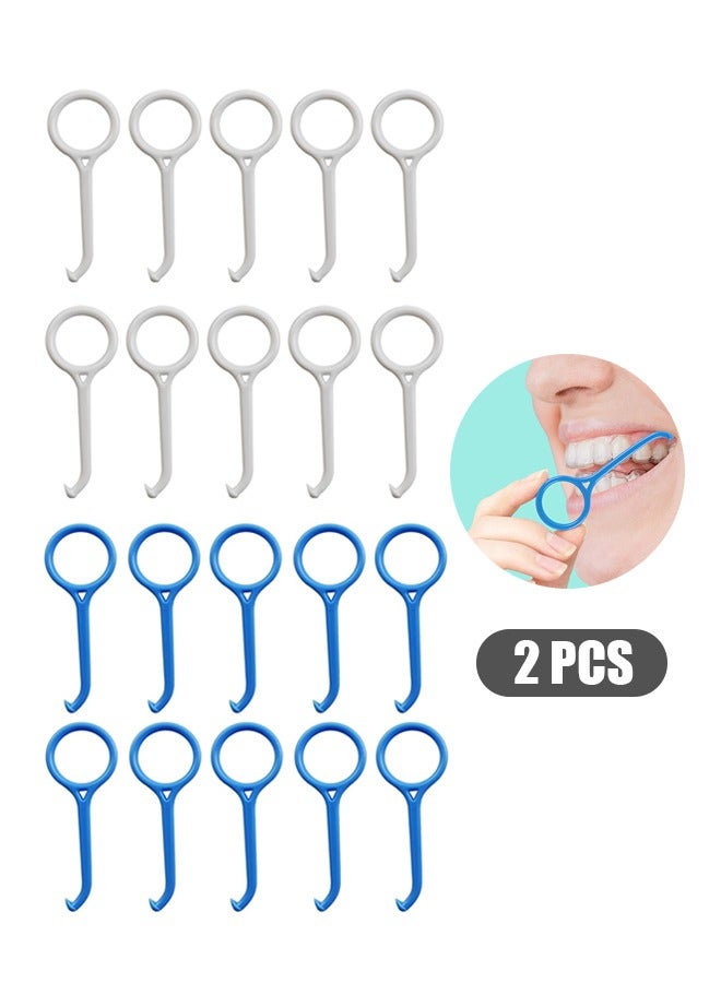 20 Pcs Aligner Removal Tool Retainer Remov, Retainer Remover for Invisible Braces, Invisible Tooth Removal Aligner, Chewies and Removal Tool Kits for Tooth Cleaning Oral Care (White+Blue) - Image 1