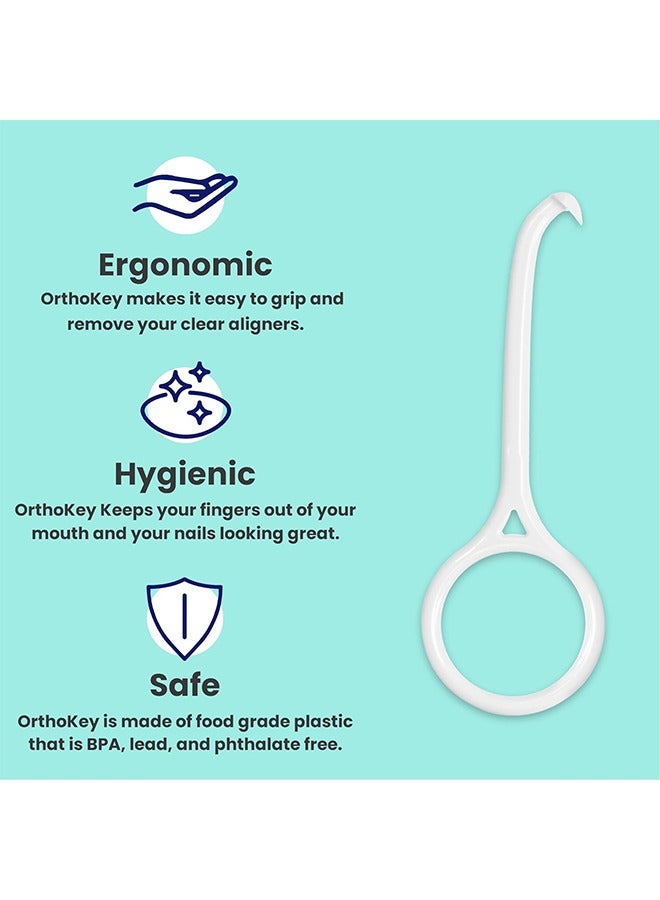 20 Pcs Aligner Removal Tool Retainer Remov, Retainer Remover for Invisible Braces, Invisible Tooth Removal Aligner, Chewies and Removal Tool Kits for Tooth Cleaning Oral Care (White+Blue) - Image 3