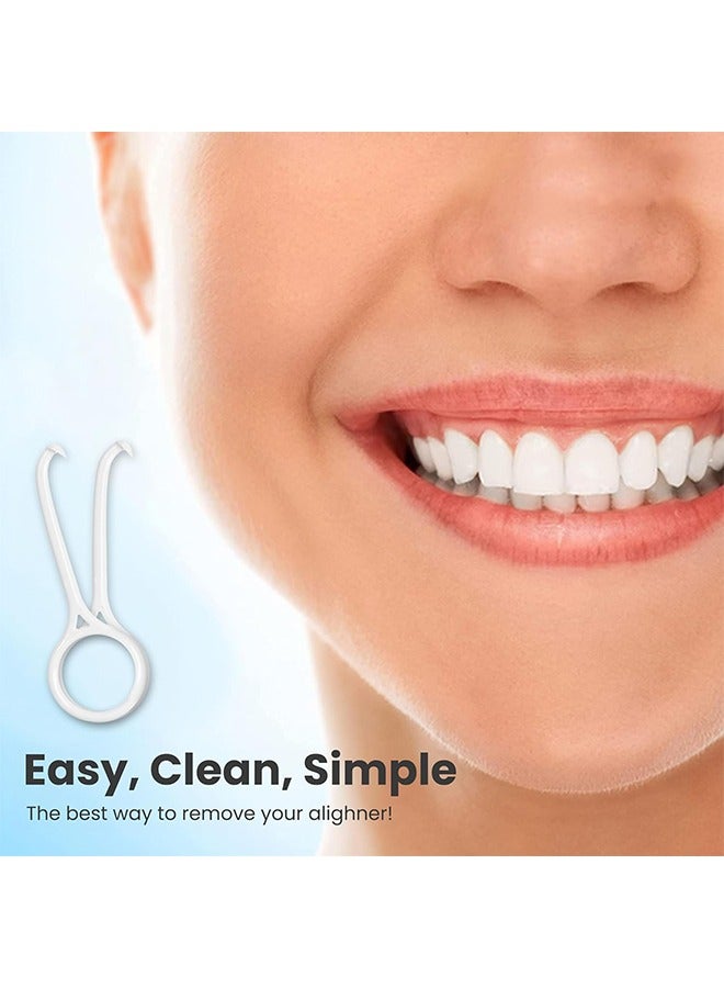 20 Pcs Aligner Removal Tool Retainer Remov, Retainer Remover for Invisible Braces, Invisible Tooth Removal Aligner, Chewies and Removal Tool Kits for Tooth Cleaning Oral Care (White+Blue) - Image 4