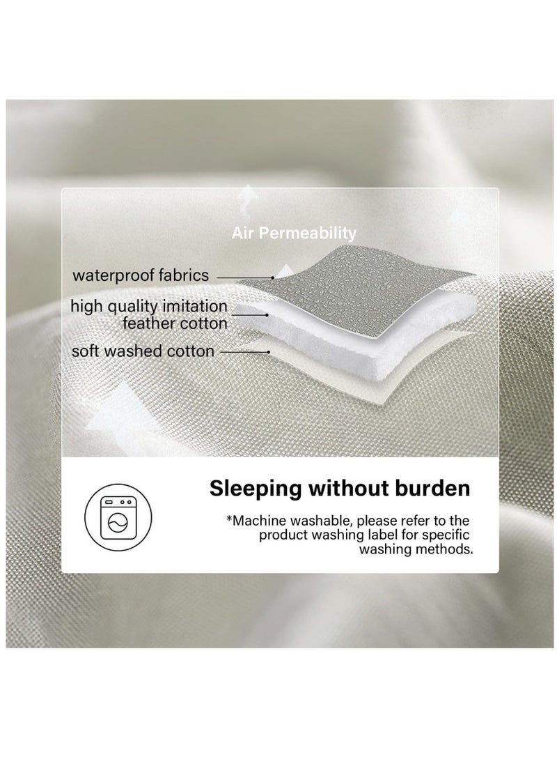 MIXDE Washable Cotton Sleeping Bag 24.8-53.6°F Lightweight Sleeping Bag for Adults 3 Season Warm & Cool Weather Waterproof Sleeping Bag for Camping Traveling Outdoors (Khaki)  - Image 3