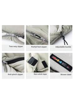 MIXDE Washable Cotton Sleeping Bag 24.8-53.6°F Lightweight Sleeping Bag for Adults 3 Season Warm & Cool Weather Waterproof Sleeping Bag for Camping Traveling Outdoors (Khaki)  - Image 5