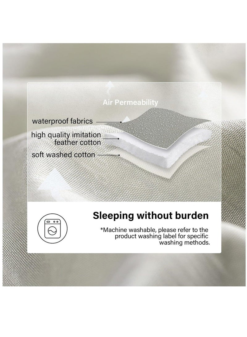 MIXDE Washable Cotton Sleeping Bag 24.8-53.6°F Lightweight Sleeping Bag for Adults 3 Season Warm & Cool Weather Waterproof Sleeping Bag for Camping Traveling Outdoors (Khaki) - Image 4