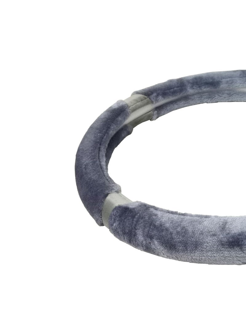 Agc Fluffy Steering Wheel Cover Smooth Fur Premium Car Steering Cover Size Medium 38cm - Image 3