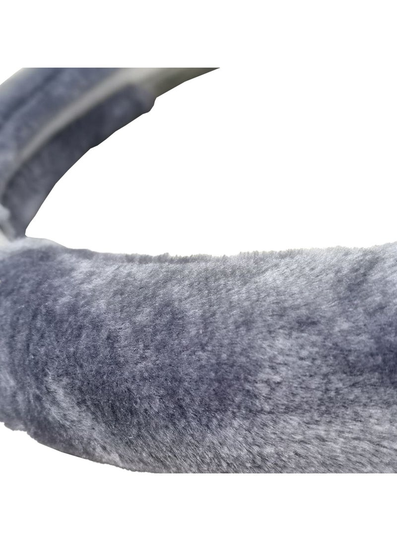 Agc Fluffy Steering Wheel Cover Smooth Fur Premium Car Steering Cover Size Medium 38cm - Image 4