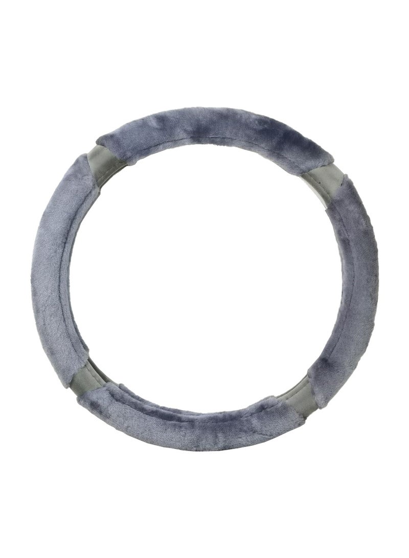 Agc Fluffy Steering Wheel Cover Smooth Fur Premium Car Steering Cover Size Medium 38cm - Image 2