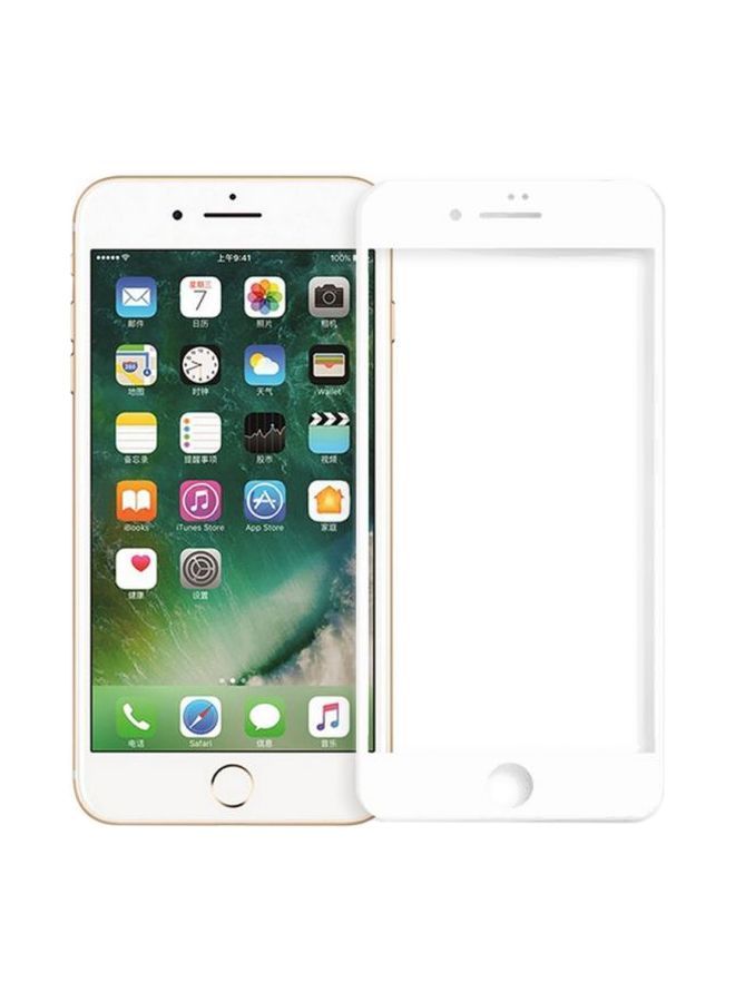NIBEMINENT 5D Tempered Glass Screen Protector For Apple iPhone 7 Plus Clear/White