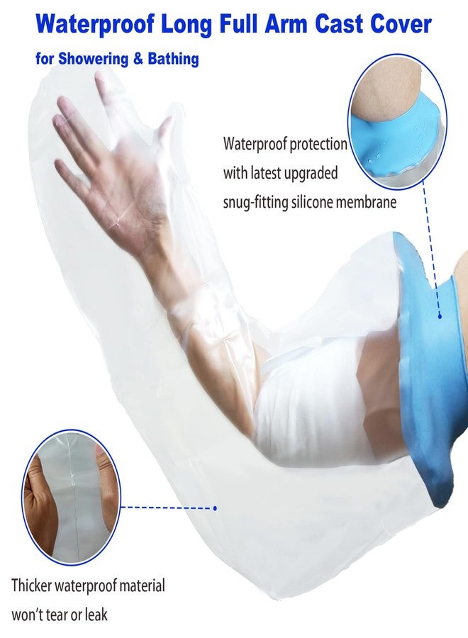 Tideshake Waterproof Arm Cast Cover for Shower Adult, Soft Comfortable Long Full Arm Cast Protector, Reusable Cast Bag for Broken Hand, Wrist, Finger, Bandage, and Wound Care After Surgery Supplies - Image 5