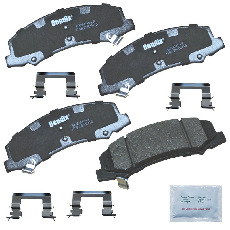 Bendix Priority1 CFM1159 SemiMetallic Front Brake Pads for Select Models Buick LaCrosse Lucerne Cadillac DTS Chevrolet Impala Impala Limited Monte Carlo