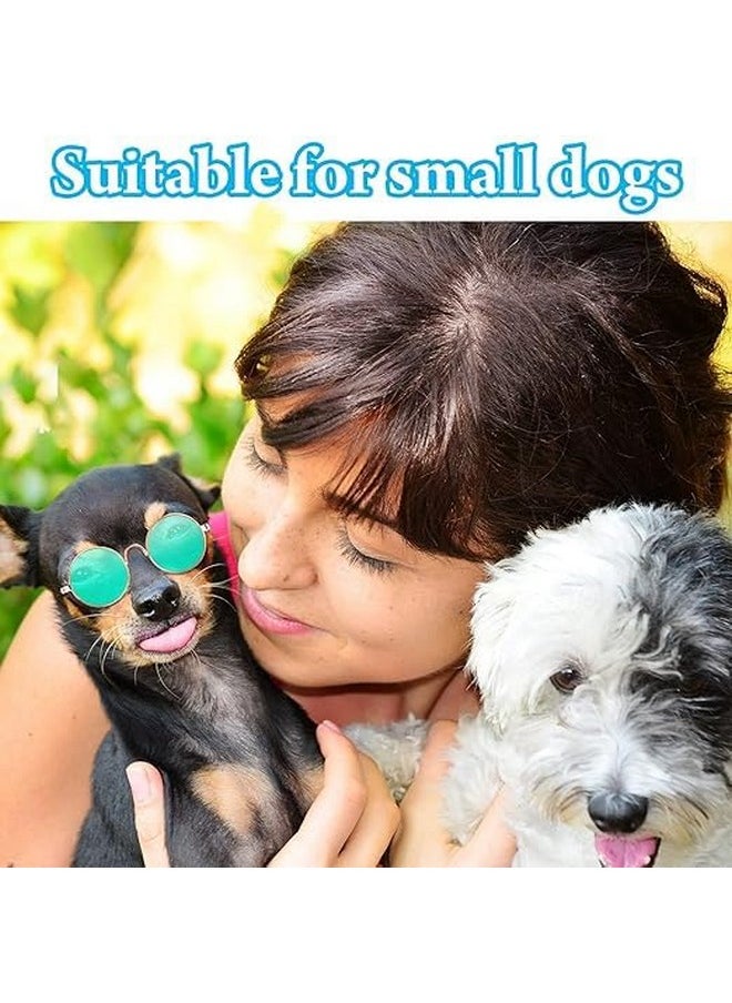 Generic - Pet Sunglasses Classic Round Shape Reflection Eye Wear Uv Protection Stylish Goggles Sunglasses Ideal For Small Dogs & Cats - Multicolor (Pack Of 1) - Image 1