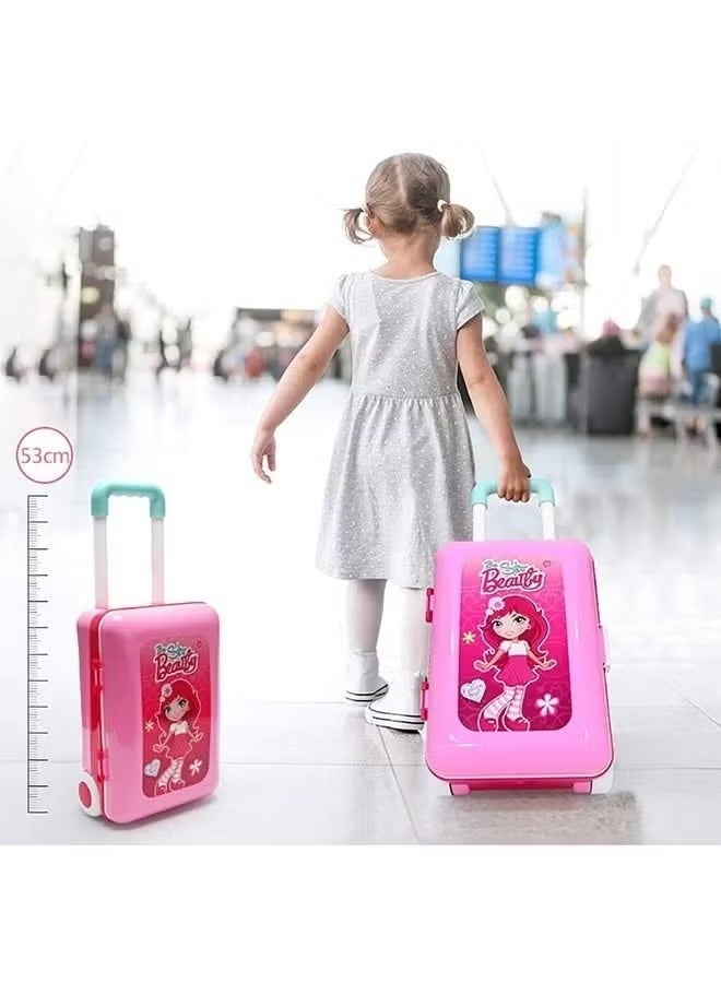 Portable Pretend Glamorous Vanity Make Up Beauty Play Set With Light And Sound cm - Image 3