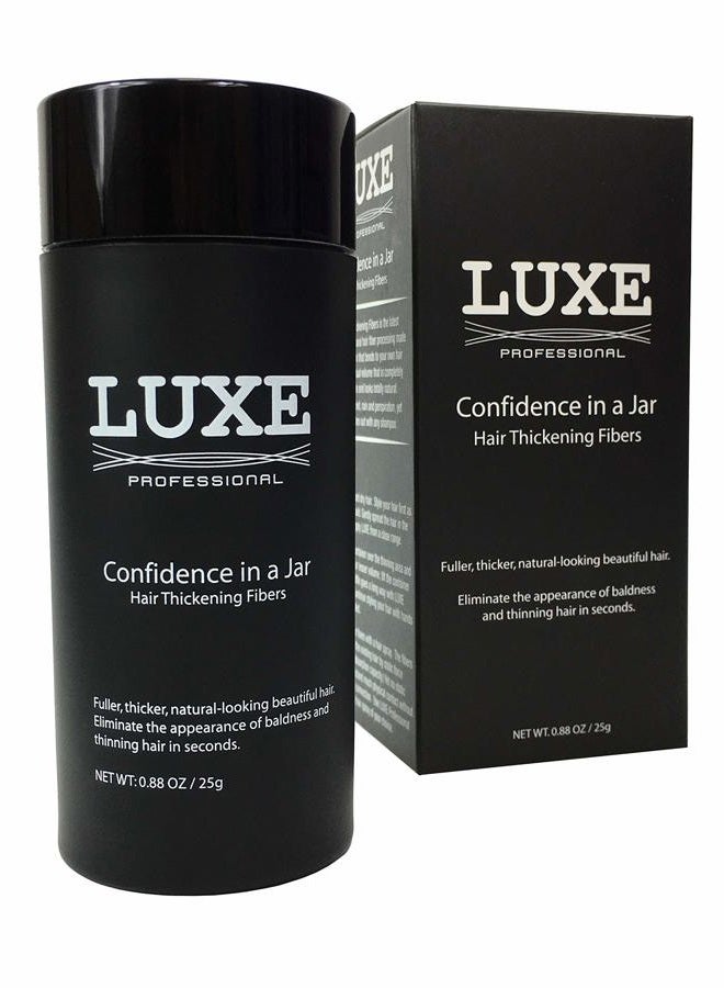 LUXE Professional Hair Thickening Fibers - CONFIDENCE IN A JAR – 2 Months+ Supply! – Hypoallergenic, Dermatologist Tested – Multiple Colors Available - DARK BROWN - Image 1