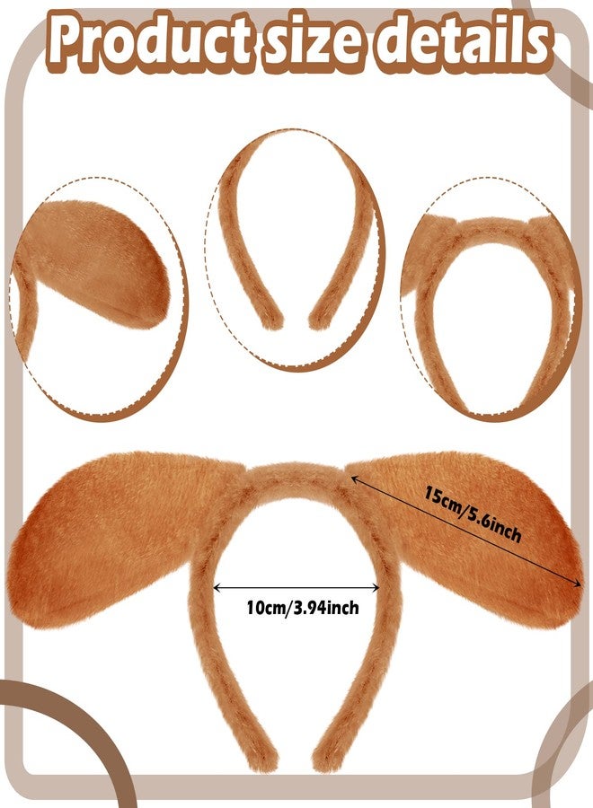 Bencailor 3 Sets Dog Ears Headband Halloween Dog Headband Ears Costume Tail & Bow Tie Accessories for Washing Makeup Cosplay Party - Image 5